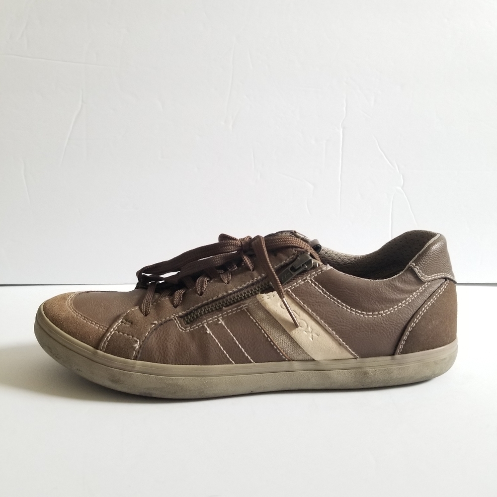 Geox Respira Mens Leather Suede Lace  Up Sneakers Size US 8 Brown - Picture 6 of 12